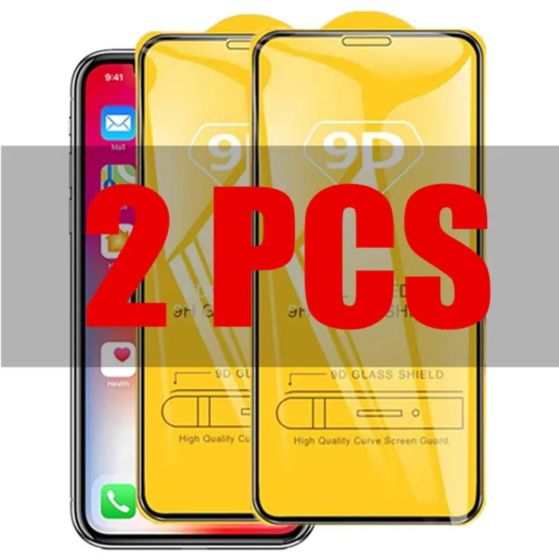 

2Pcs 9D Glass For For iPhone XR Case X XS MAX Protective Glass on For iPhone X XR XS MAX iPhoneX iPhoneXR Screen Protector Film
