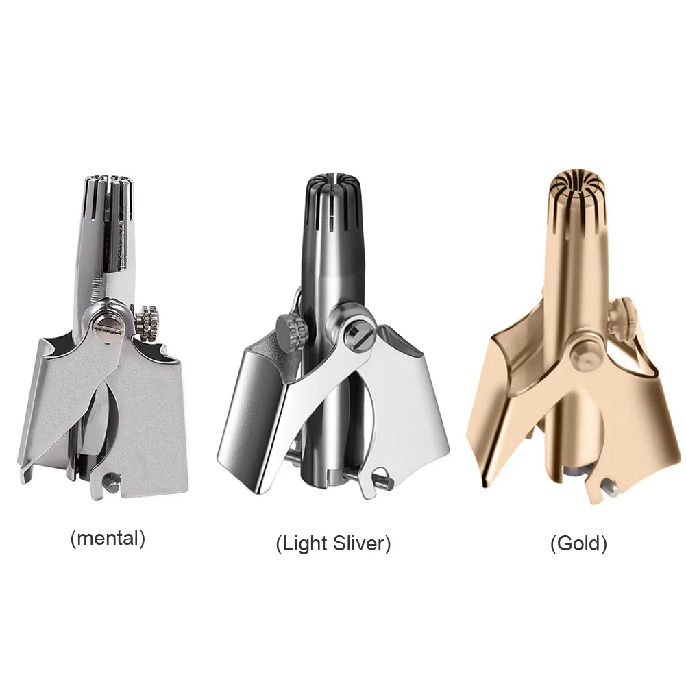 

Nose Trimmer for Men Stainless Steel Manual Trimmer for Nose Vibrissa Razor Portable Nose Ear Hair Trimmer Cutter