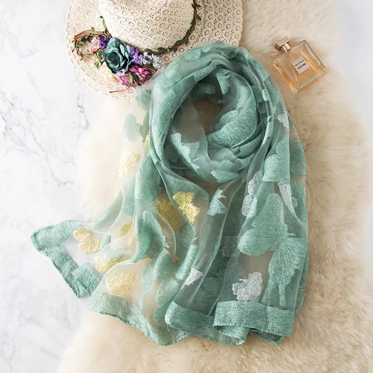 

2020 new fashion Women Printing Long Soft Paris Yarn Scarf Wrap Shawl Stole Pashmina one