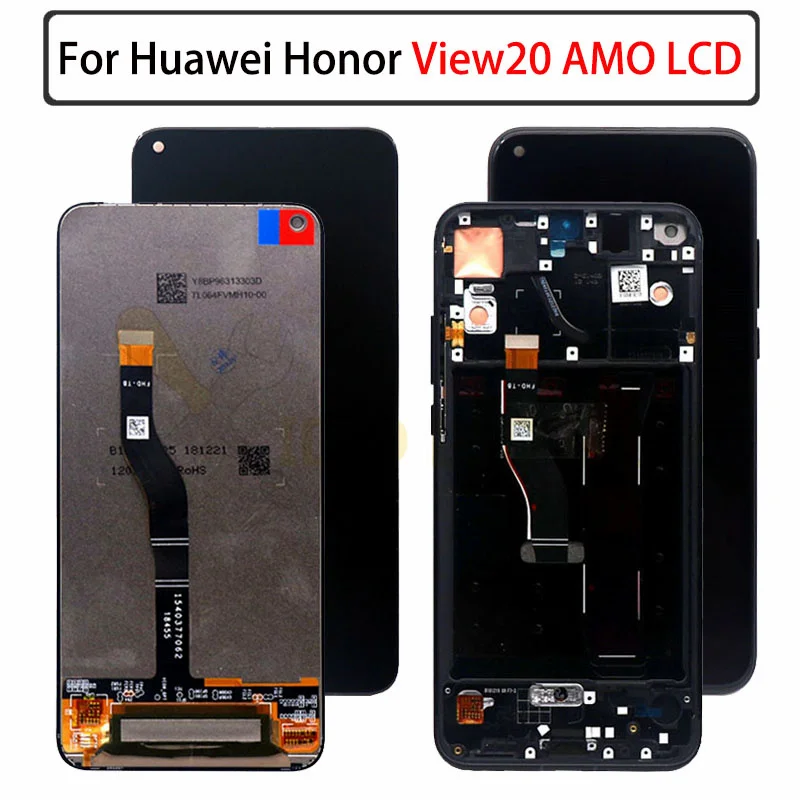 

6.4''Original LCD For Huawei Honor View 20 LCD Display +Touch Screen Digitizer Assembly For Honor V20 LCD Display 10 Touch