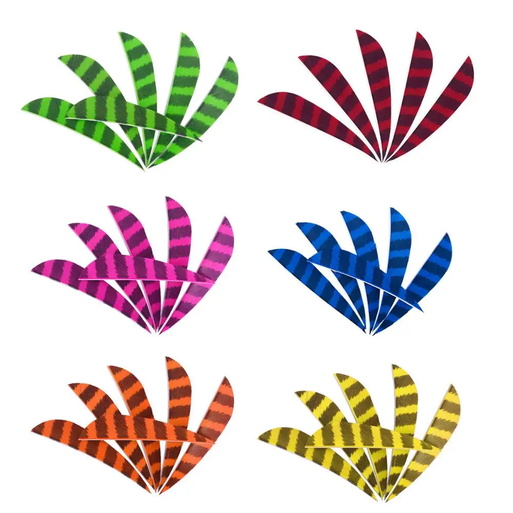 Оперение в полоску 3 дюйма 50 шт. снаряжение стрелка из лука стрелы для охоты и