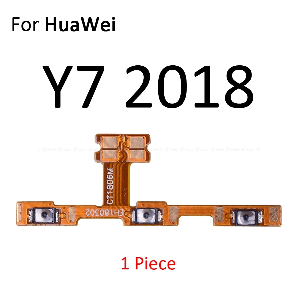 Запасная часть для выключателя звука для HuaWei Y9 Y7 Y6 Pro Y5 Prime GR5 кнопка включения/выключения громкости гибкий кабель - Цвет: For Y7 2018