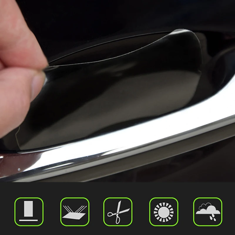 5 шт./лот прозрачная защитная пленка для ручки автомобиля автомобильные наклейки