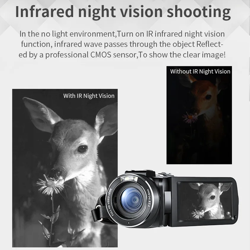 camcorder vlog video camera with microphone ordro z20 1080p full hd ir night vision digital cameras for youtube blogger free global shipping