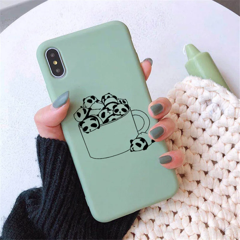 Роскошный чехол для телефона XiaoMi RedMi Note 8, 7, 6, 5, 5A, 4, 4X Pro, K20, силиконовая Мягкая задняя крышка, милый чехол с милым рисунком панды - Цвет: Panda2Green