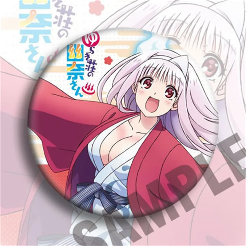 Anime Yuuna and the Haunted Hot Springs Yuragi-sou no Yuuna-san Cosplay Bedge Collect Badge For Bags Hats Button Brooch Pin Gift |