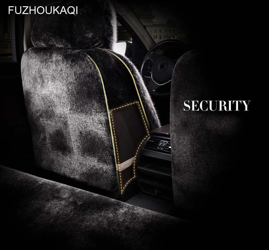 Роскошные универсальные осенне-зимние теплые меховые шерстяные Чехлы для