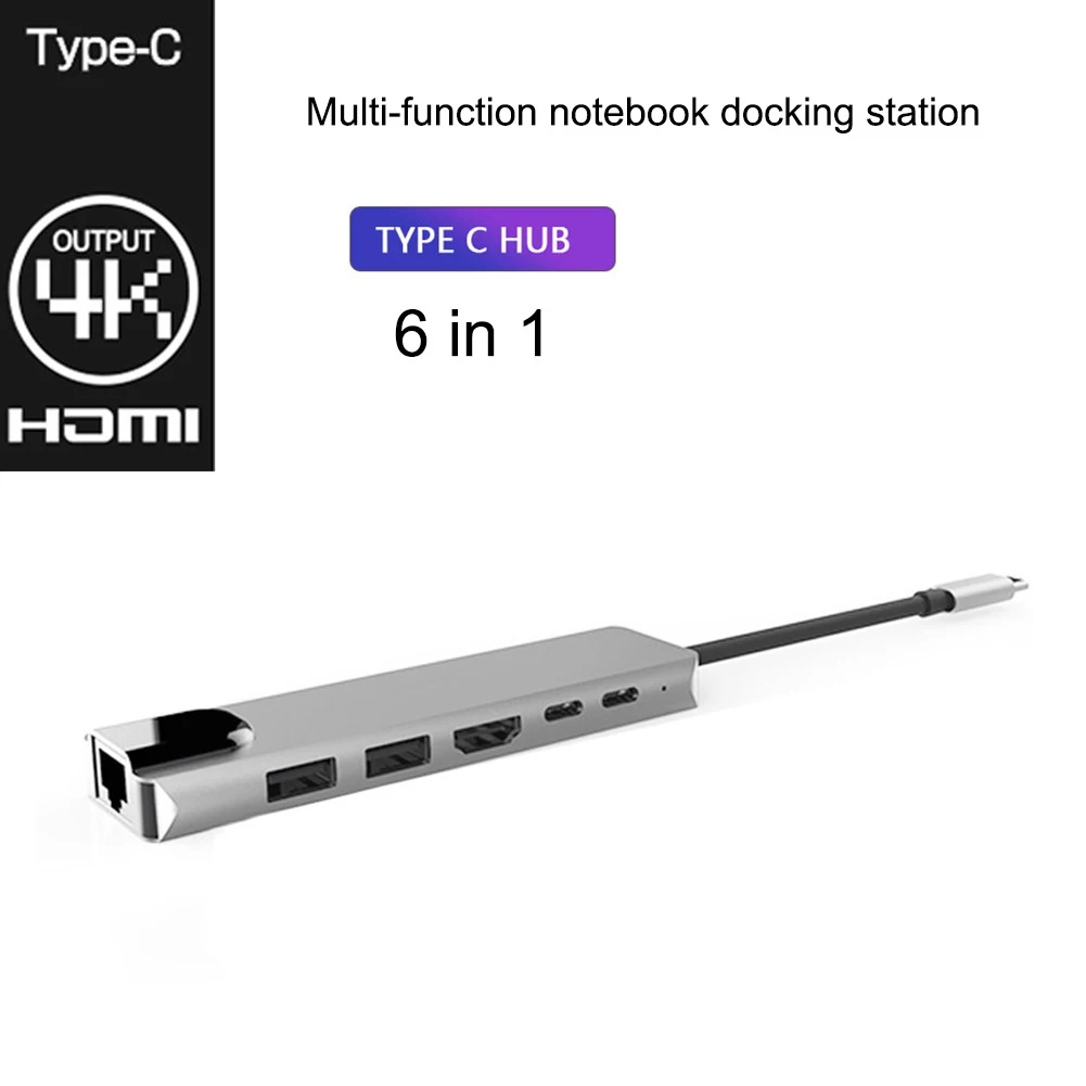 Разветвитель USB Type C на Thunderbolt 3 100 м Rj45 HDMI 4K PD 87 Вт зарядка 2 0|USB-хабы| |