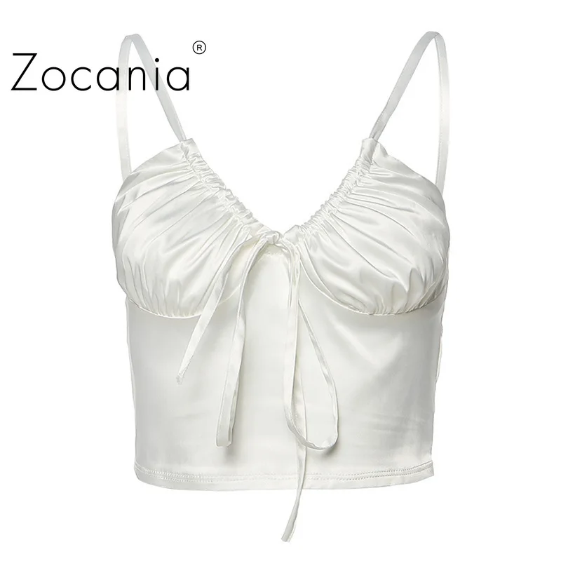 

V Neck Backless Top Women Sexy Midriff Female's T-shirt Condole Belt Solid Corset Tops Coatee Fashion Girls Summer Top 2021