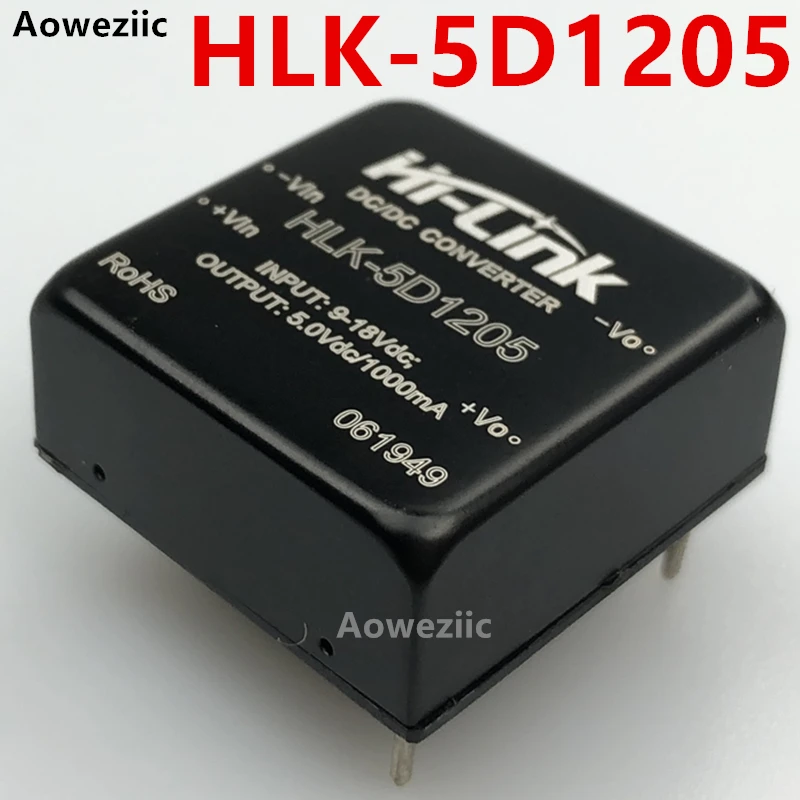 

1 шт./лот HLK-5D1205 9-18V Вход до 5W 5V 1A Шаг вниз изоляции DC преобразователь модуль заменить HDD5-12S05A3