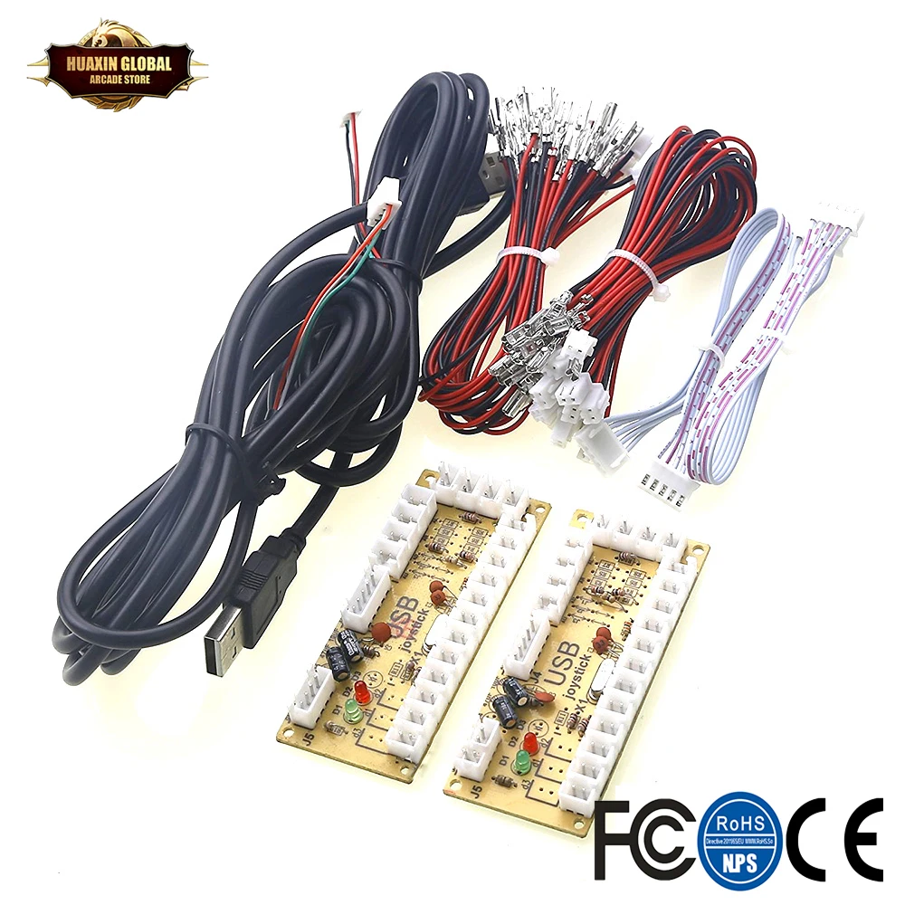 Универсальный игровой контроллер с нулевой задержкой 2 шт. USB-джойстик для MAME и