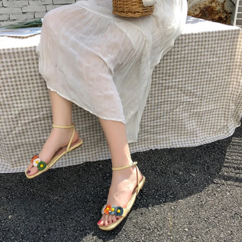 Босоножки в стиле Феи Новинка 2019 года сезон лето модная мягкая уличная одежда