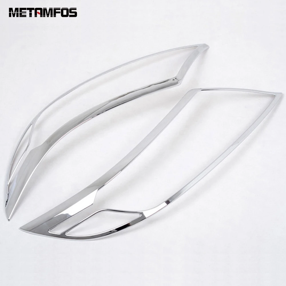 Хромированная накладка на переднюю фару для Kia Sorento SUV 2014 2015|hood cover|head light coverkia sorento