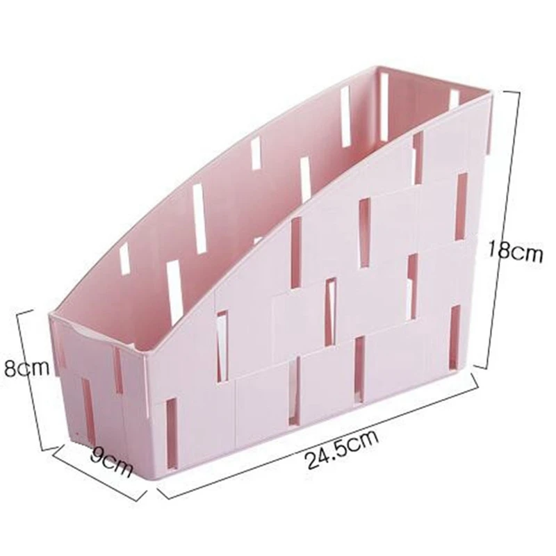 

Book Holder Organizer Plastic Bookshelf Document Rack Office Desktop File Storage Box Organizer