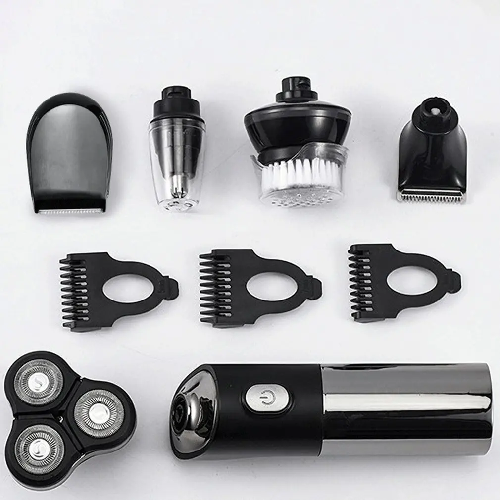 

Electric Shave Rechargeable Electric Razor Triple Floating Blade Heads Wet Dry Electric Shave Men Facial Trimmers