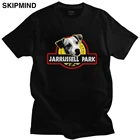 Крутая футболка Джек руссель терьер, Мужская модная футболка с коротким рукавом Jarrussell Park, футболка с принтом собаки, подарок для влюбленных, Повседневная футболка из чистого хлопка, подходящий Топ