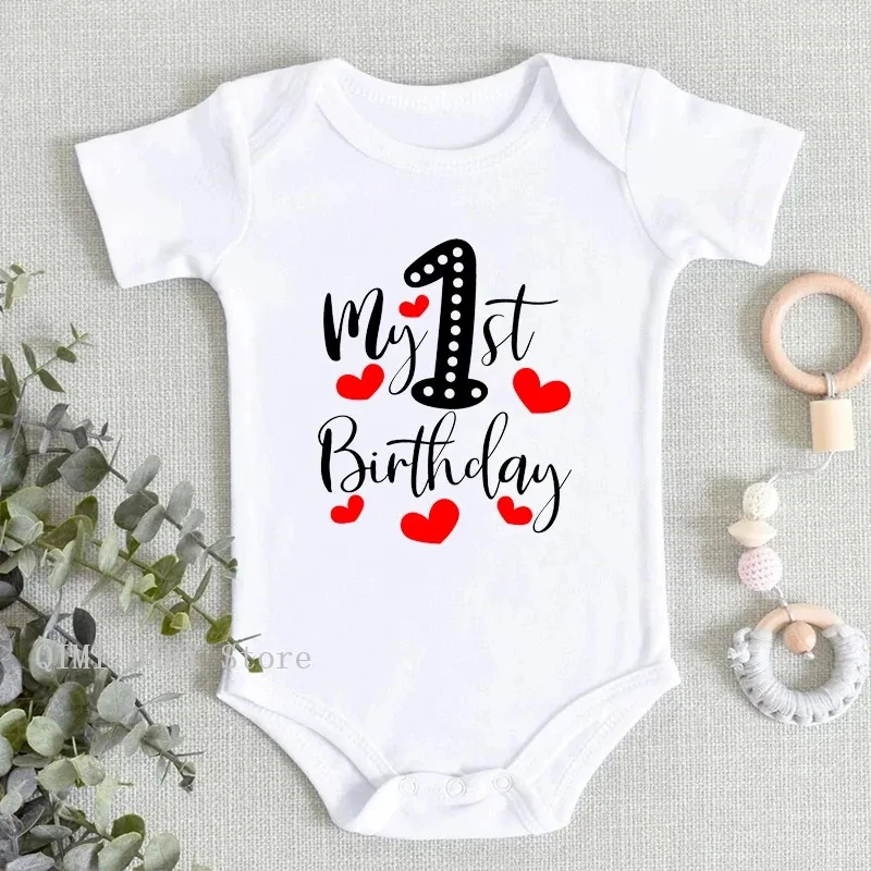 

Боди с коротким рукавом для первого дня рождения, 100% хлопок