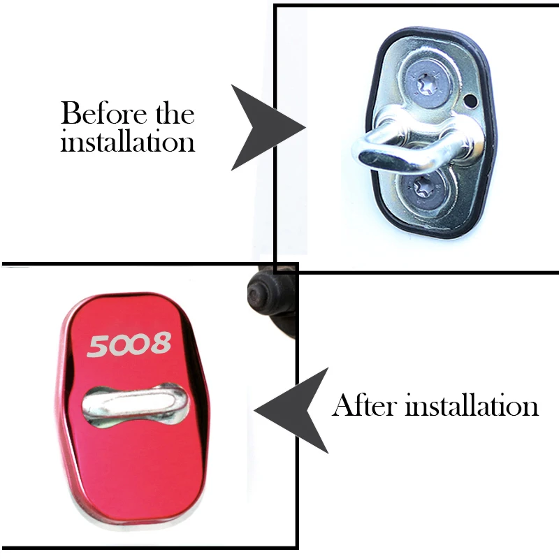 4 шт. автомобильные аксессуары Автомобильный Дверной замок металлический