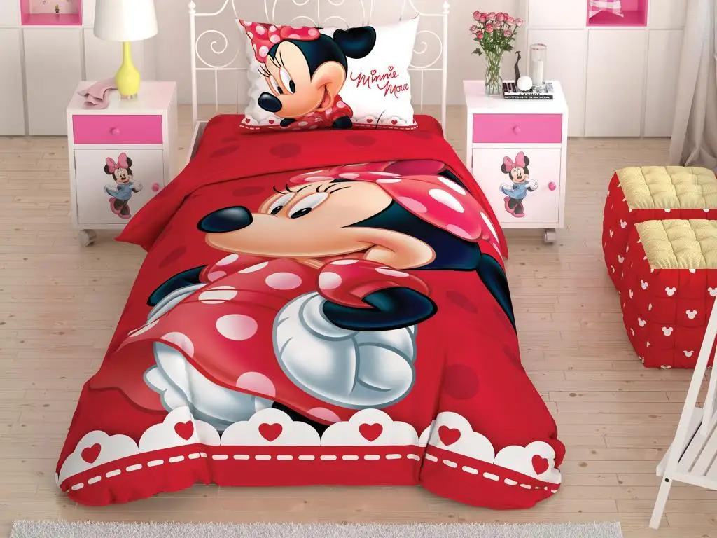 

Crown Licensed Minnie Lovely Glitter Single Personality Duvet cover set