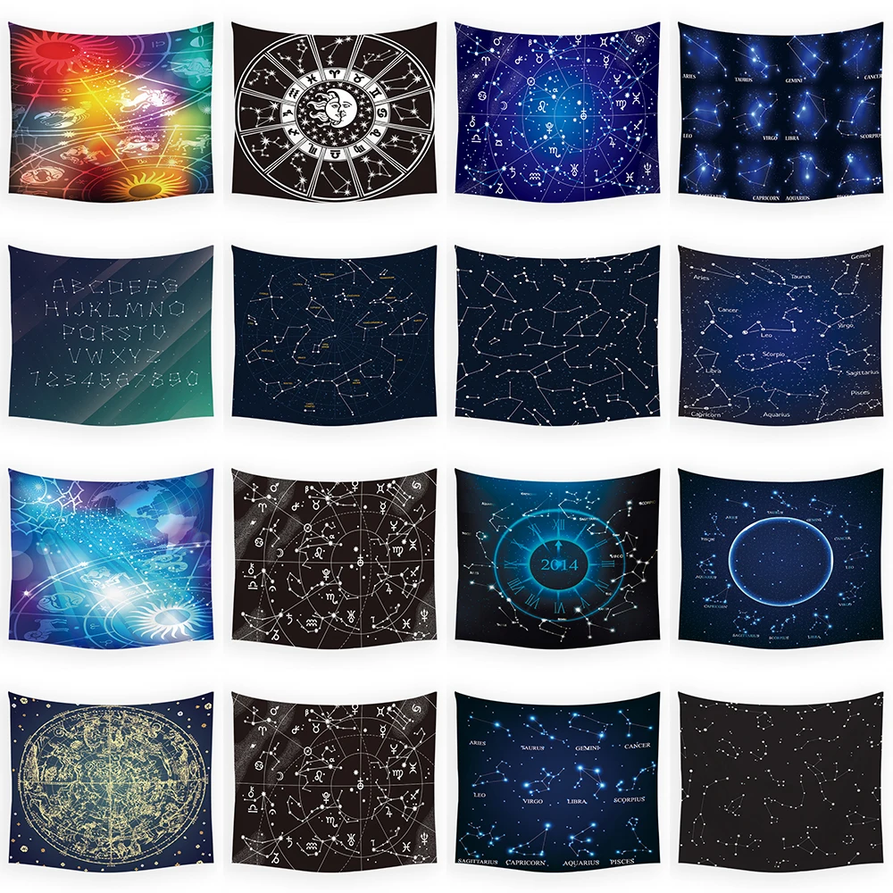 Психоделическое настенное пляжное полотенце с космическими звездами