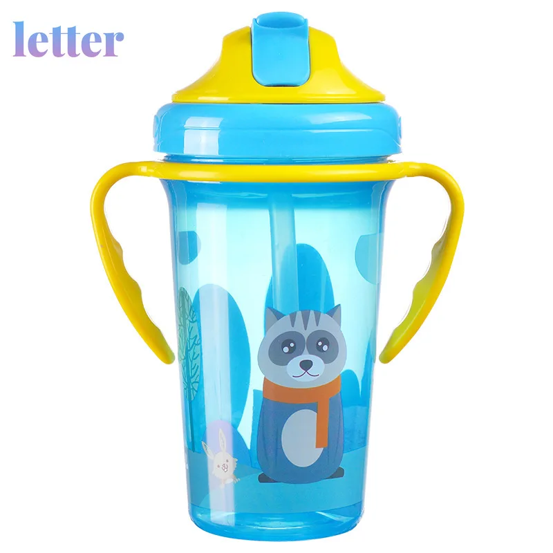 

Kids Water Sippy Cup Creative Cartoon Baby Feeding Cups with Straws Leakproof Water Bottles Outdoor Portable Children's Cups