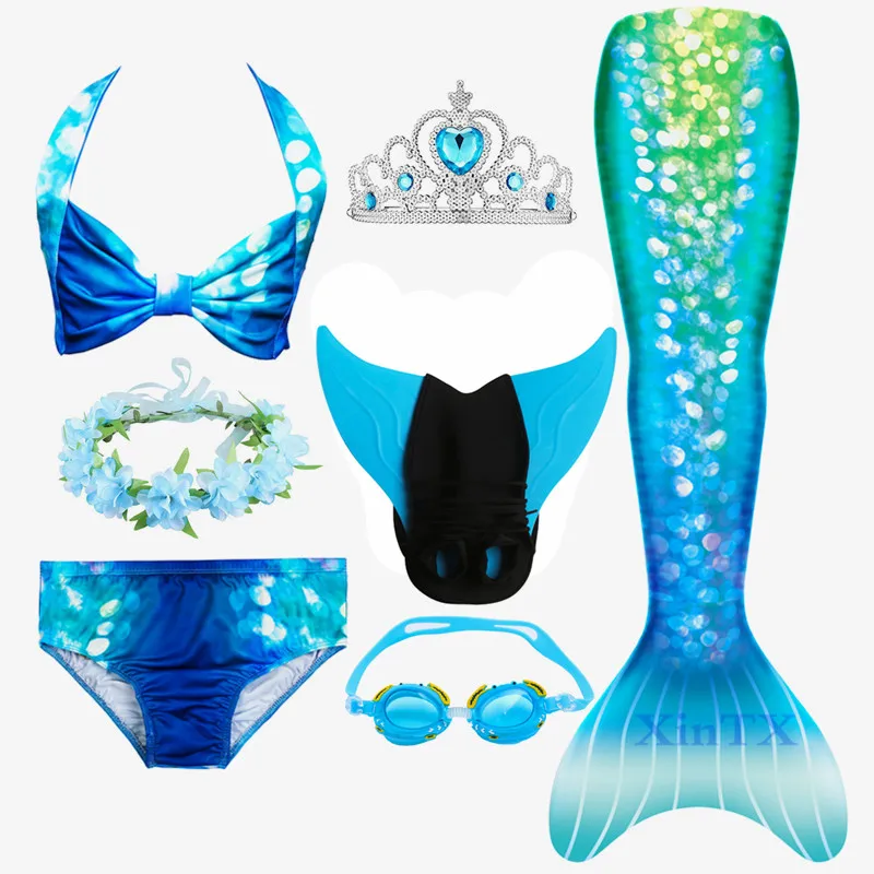 Купальный костюм русалки для девочек Костюм Русалки костюмированной вечеринки