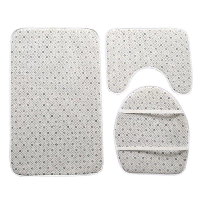 3 шт./компл. коврик для ванной нескользящий с 3D цветочным принтом Придверные