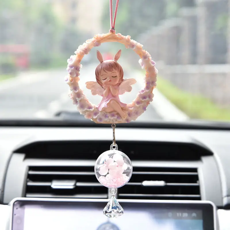 

Car Pendant Automobile Decoration Charm Auto Interior Rear View Mirror Suspension Hanging Ornament Gifts Angel Goddess