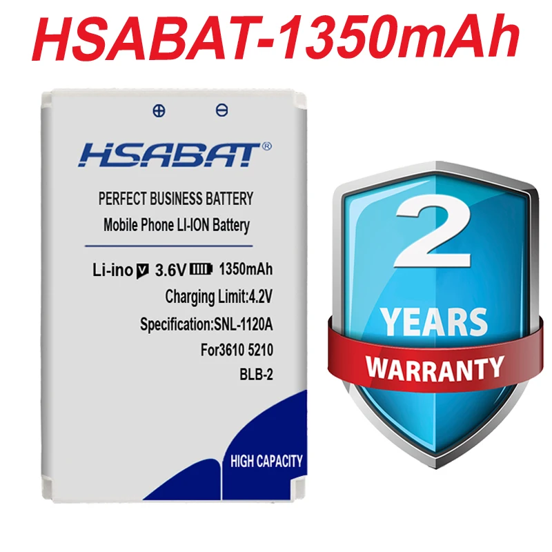 Оригинальный аккумулятор HSABAT для Nokia 1350 мАч 3610 5210 6510 6500 7650 8210 8250 8310 8850 8890 8910