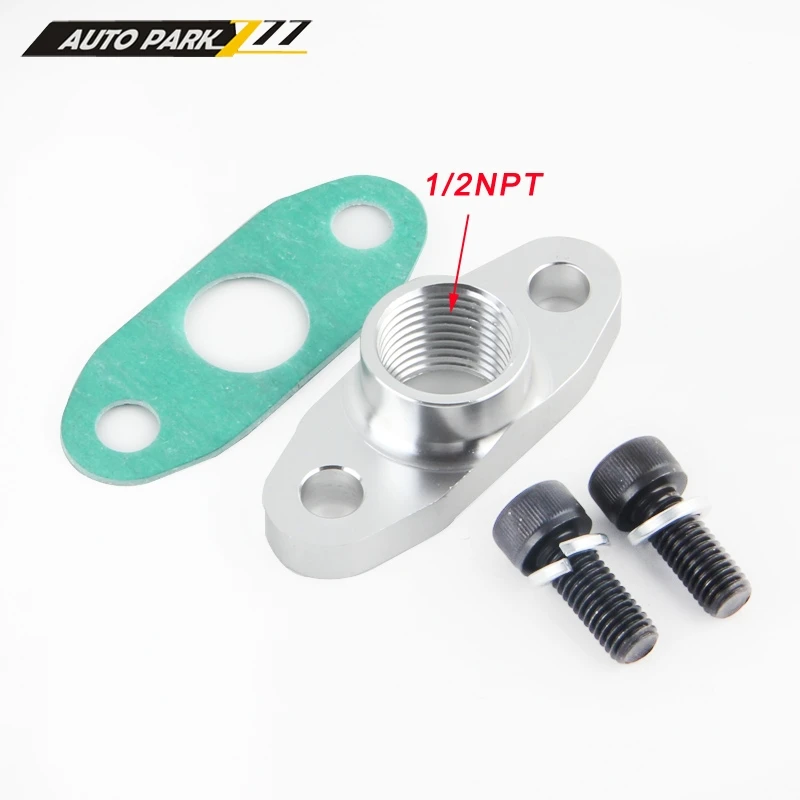 1/2 NPT Женский Алюминиевый Масляный слив турбо фланец T3 T4 T04 GT40 GT55 1/2NPT до 8AN клеш