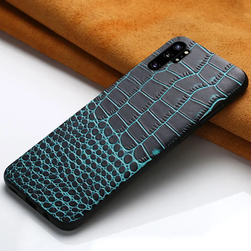 Синий Чехлы для телефона из натуральной кожи для samsung Galaxy s10 S10E Note10 плюс черный чехол для S9 s7 s8 плюс a50 a70 a10 a30 A9 a8 a7 - Цвет: Синий