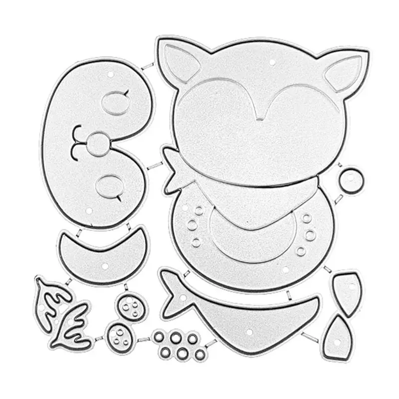 Новый Рождественский олень металлические режущие штампы Трафаретный