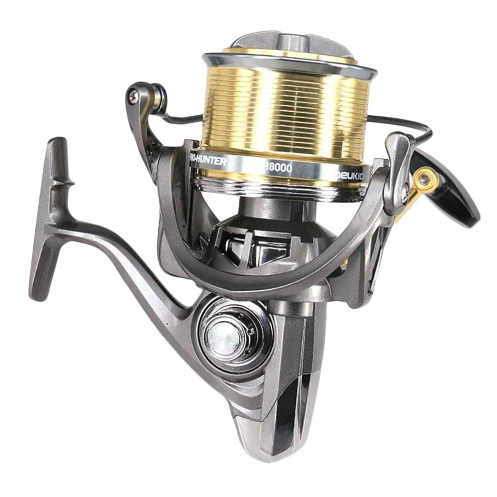 Металлическая катушка с длинным забросом Рыболовные катушки гладкая и большая