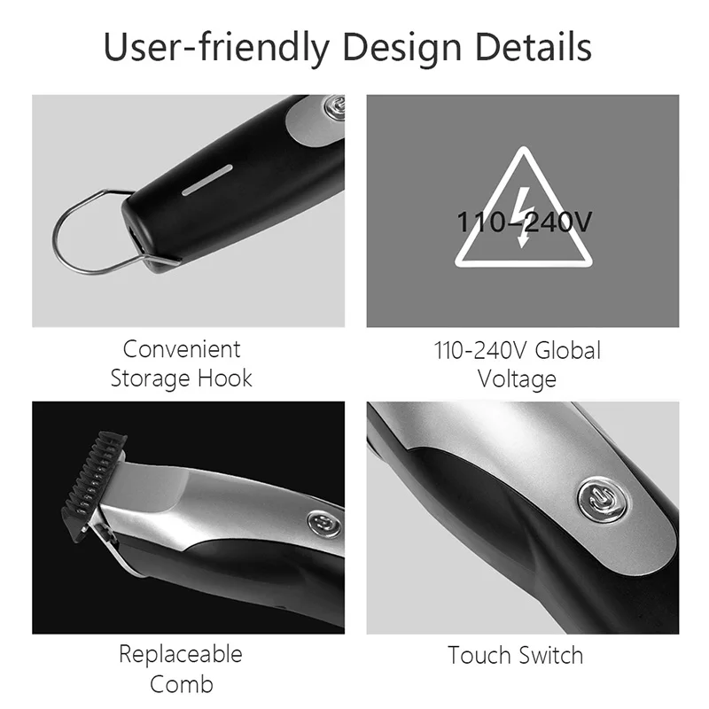 ENCHEN Hummingbird USB Electric Hair Clippers Men Rechargeable Cordless Close Cutting T-blade Hair Trimmer With 3 Combs images - 6