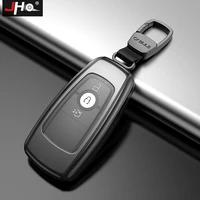 jho aluminum alloy car key fob case holder shell for ford explorer f150 2018 2021 raptor xlt limited 2020 2019 accessories