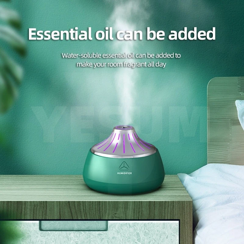 

200ml New Aroma Diffuser Volcano Humidifier Usb mini air humidifier with colorful luminous light Essential oil Sprayer for home