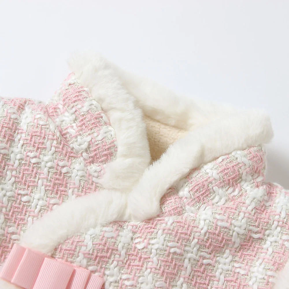 

Winter Baby Skirt Plus Velvet Thickening Baby Girl Iittle Princess Dress New Year Plus Velvet Two-piece Dress