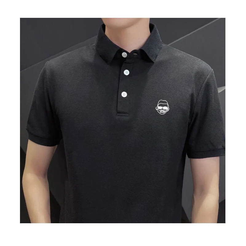 

2021 Summer Short-Sleeved T-Shirt Men's New Half-Sleeved Shirt Collar Polo Men's Slim Korean Casual Fashion Top 511930