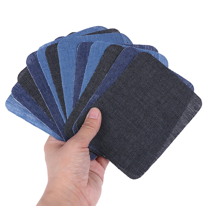 

2/12pcs Thermal Sticky Iron On Mending Patches Decor Jeans Bag Hat Repair Diy Crafts Denim Cut Piece Back Patch Cloth Elbow
