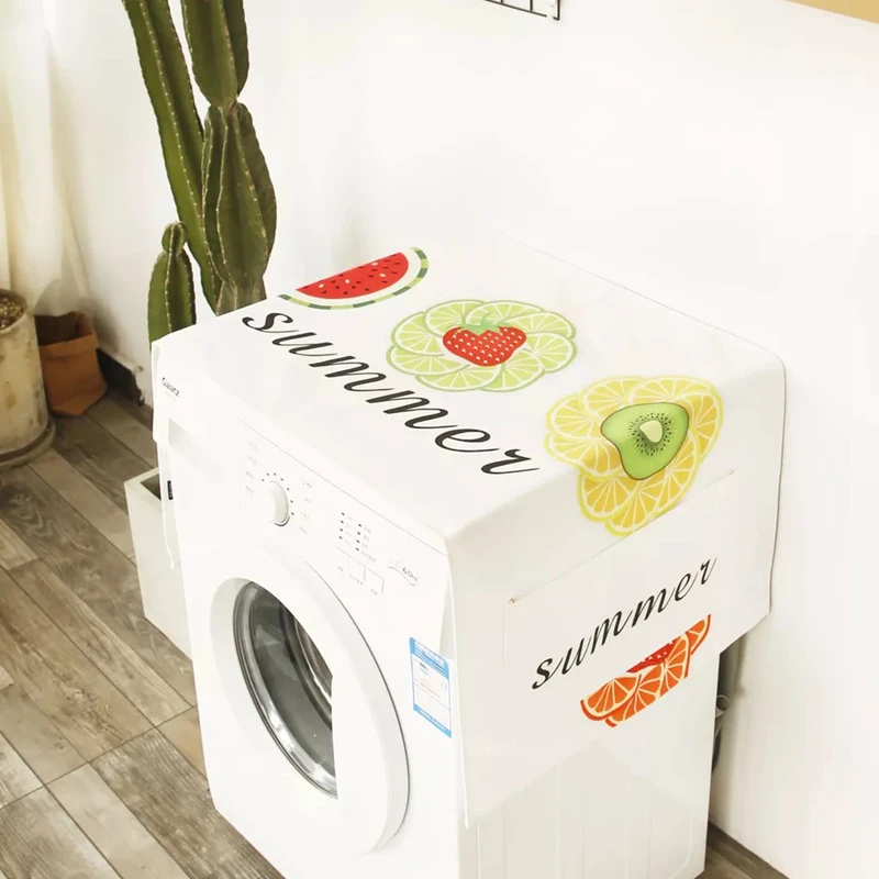 Cotton Linen Washing Machine Cover Drum Cloth dust cover Single Door Refrigerator Protective For Pulsator | Дом и сад
