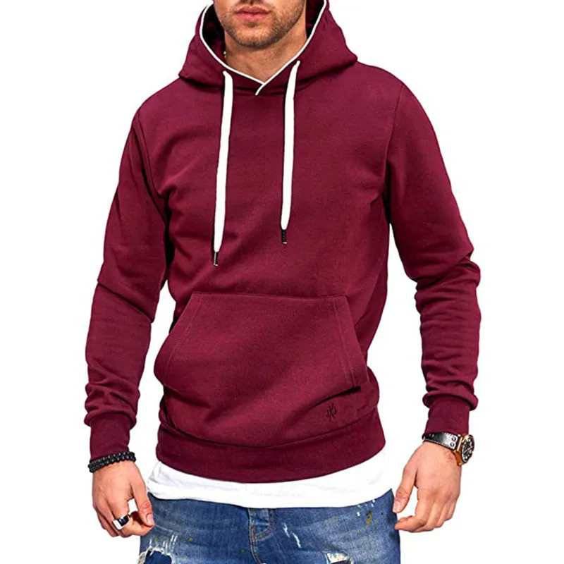 

Kanye West Solid Color Plus Velvet Sweatshirt Men Harajuku Casual Hoodie Hip Hop Stranger Things Hooded Casual Sweater Spring