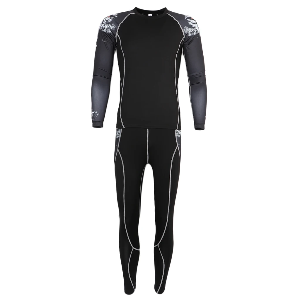 Компрессионная футболка фитнес колготки леггинсы Рашгард для мужчин баскетбол