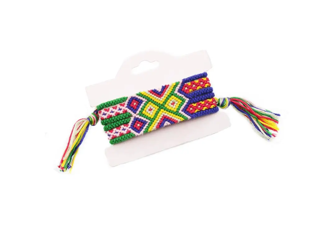 2019 новый модный Многоцветный Плетеный браслет дружбы в стиле бохо красный