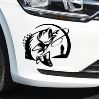 new design fish hunter stickers car side decal stripe vinyl truck vehicle body accessories fishing auto stickers decal