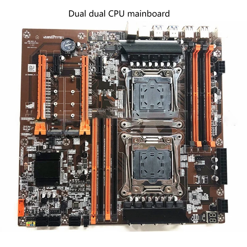 Материнская плата X99 Dual CPU LGA 2011 DDR4 RECC 2011-V3 V4 M.2 интерфейс SATA 3.0X6 материнская