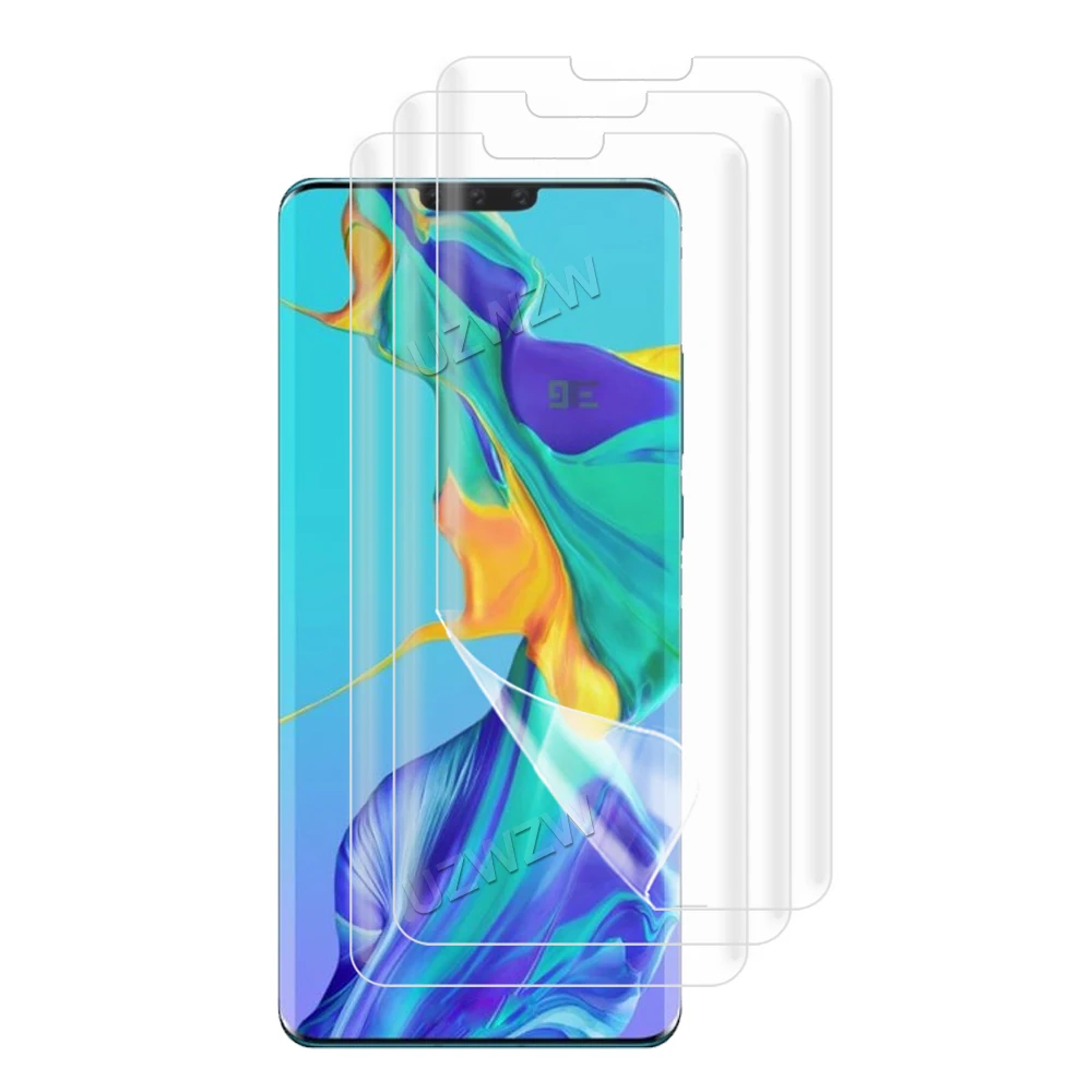 

3pcs For Huawei Mate 30 Pro 5G / 4G Screen Protector Soft Hydrogel Film 3D Curved Full Coverage