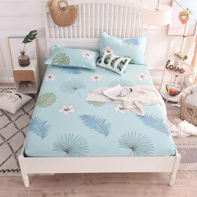 

Printed Fitted Sheet For Single Double Bed Kids Adults 100% Cotton Bed Sheets (no pillowcase) XF760-2