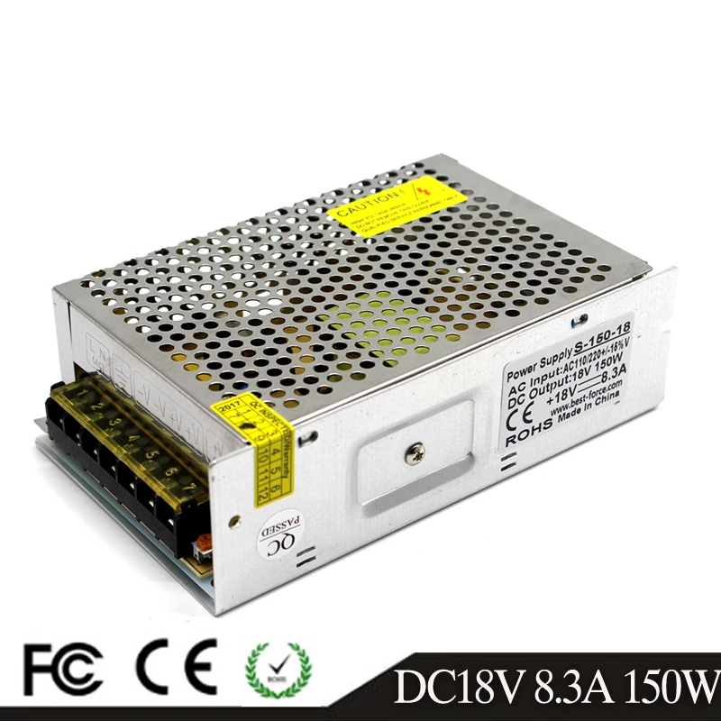 Импульсный источник питания небольшого объема DC12V DC15V DC18V DC24V DC27V 150 Вт
