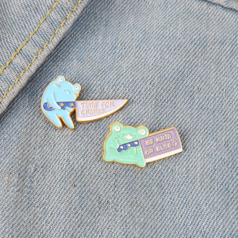 

Cartoon Handsome Frog Vertical Enamel Pin Fashion Green Brooch Backpack Clothes Lapel Pin Animal Jewelry Gift for Friends