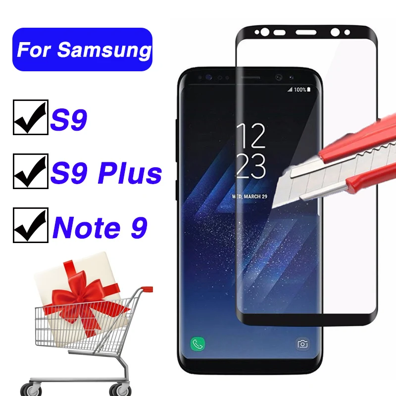Защитное стекло для samsung note 9 s9 plus s 3d изогнутое полное покрытие damsung gaxaly s9plus note9 9note